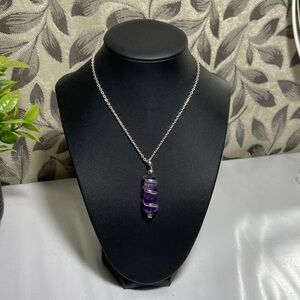 Amethyst Point Pendant With Chain